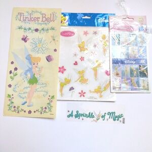 Vtg Sandylion Disney Tinker Bell Sticker Set & Deco Transfers Partial Sheets